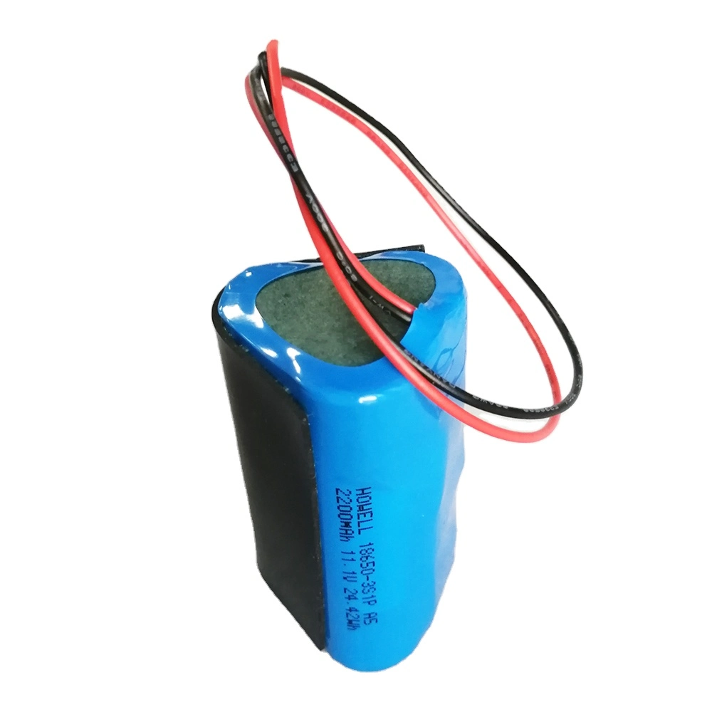 Factory Deep Cycle 18650 11.1V 12V 2500mAh 3s1p Rechargeable Lithium Li-ion Battery for Photography Lights/LED Light/Bluetooth Speaker