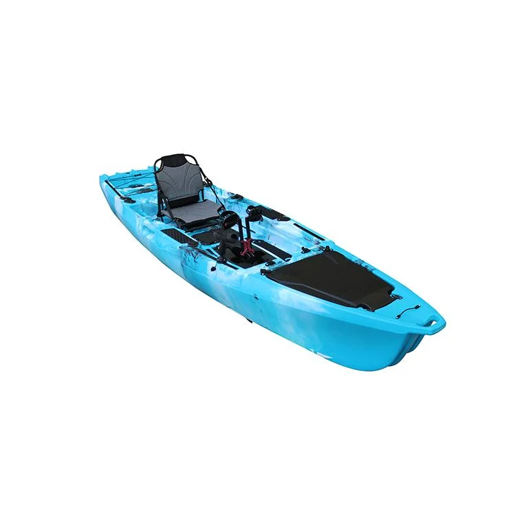 Good Quality Wholesale/Supplier OEM 13FT Vicking Sit on Top Sea Blow up Foot Pedal Drive Single Fishing Kayak