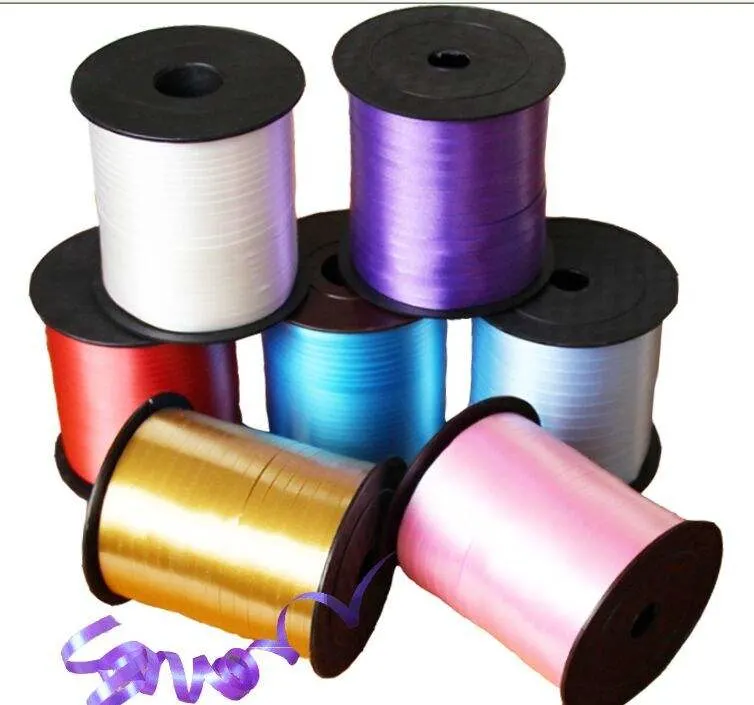 Wholesale Christmas Decoration Solid Color Plastic Balloon Ribbon Gift Wrap Curling Ribbon Spool