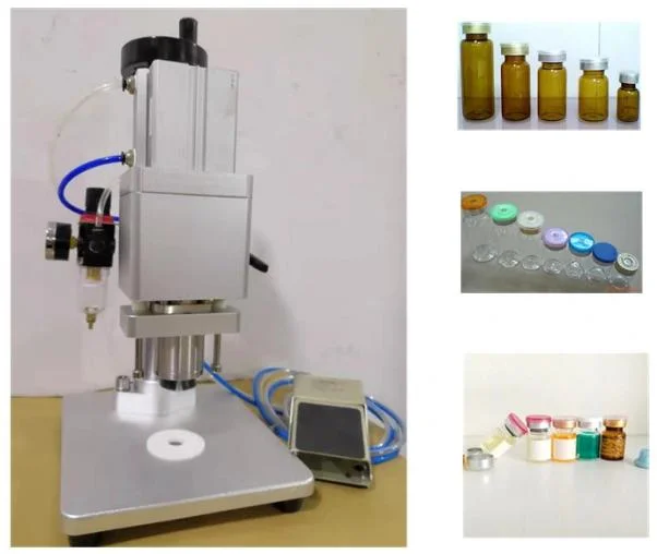 Perfume de aluminio líquido tapa de la botella pulverizadora bomba engastado Máquina Tapadora urgentes