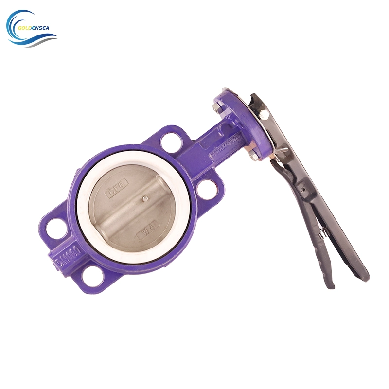 High Performance Wafer Butterfly Valve PTFE Encapsulated Disc Split Body