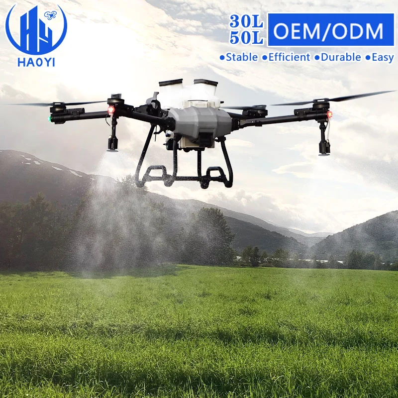 HF C30 C50 Control remoto pesticidas pulverizador 4 ejes automático Fumigación de arroz pulverizador de pesticidas Drone sembradora de arroz plantación y fertilización Máquina con Precio