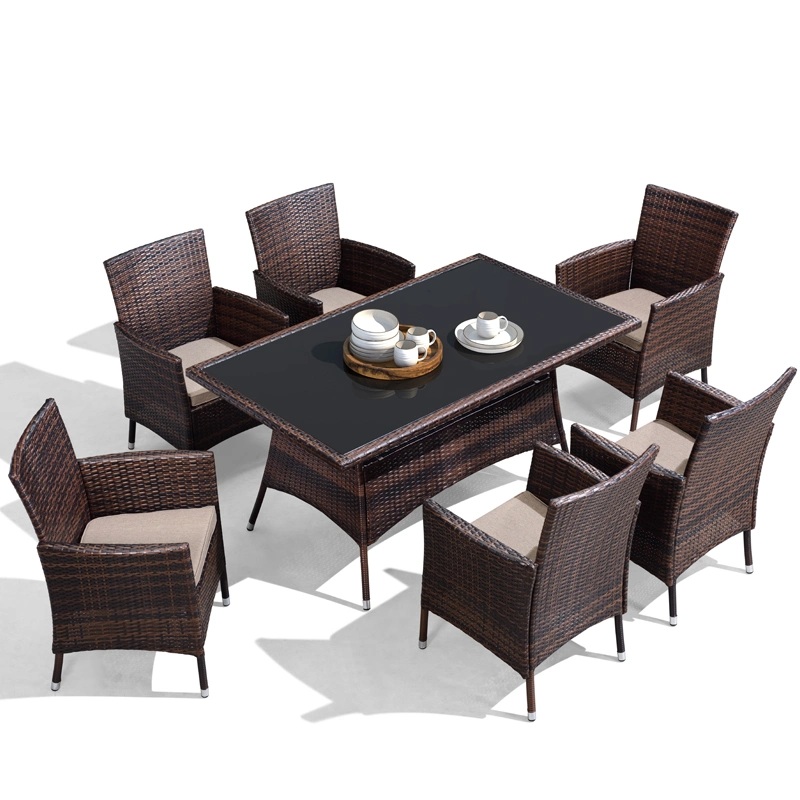 Outside Patio Garden PE Rattan Aluminum Frame or Iron Frame Furniture