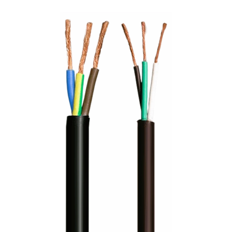 Flexible Cable 1.5mm2 2.5mm2 H05VV-F Multiple Conductor PVC Insulated Black Colour Round Power Cable with RoHS Certificate