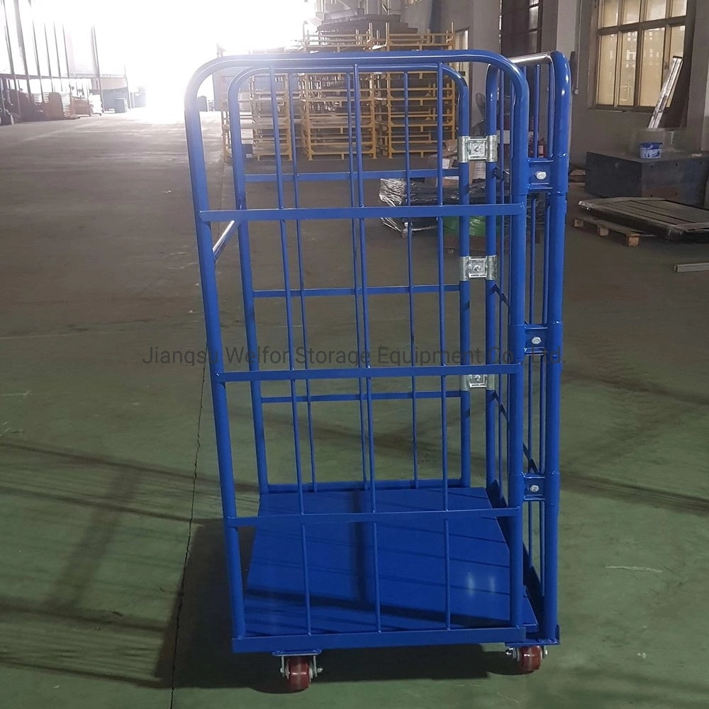 Steel Warehouse Storage Foldable Heavy Duty Roller Cage
