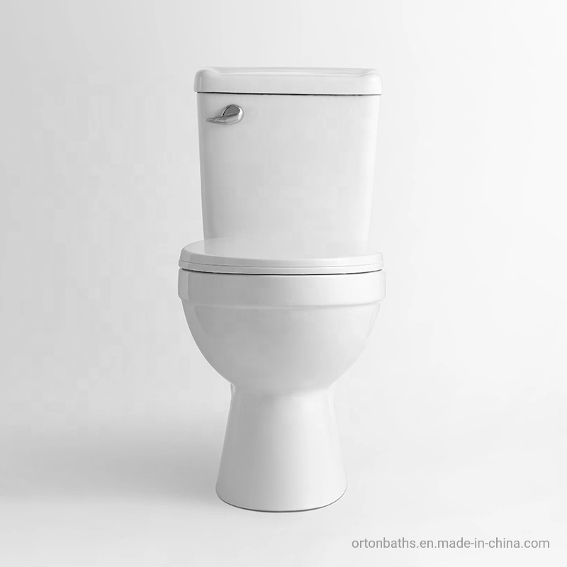 Ortonbath Eco friendly wc tradicional de una pieza con un sistema de enjuague de Doble Acción Siphonic, alargada Bowl