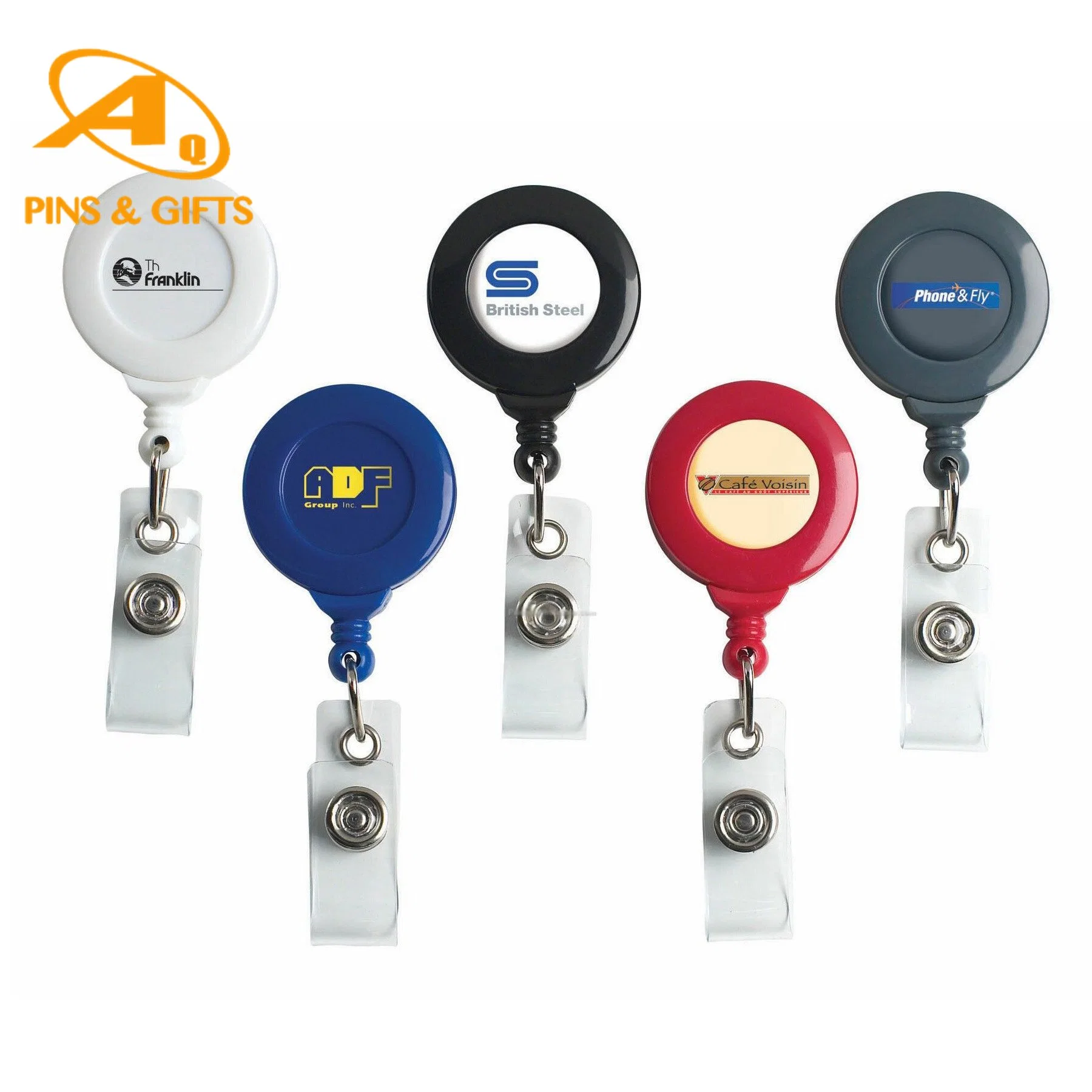 China Factory Wholesale Custom Certified Advertismental Automatic Premium Compact Pocketable Plastic Printable Cord Pull Yoyo Retractable Badge Reel for Sale