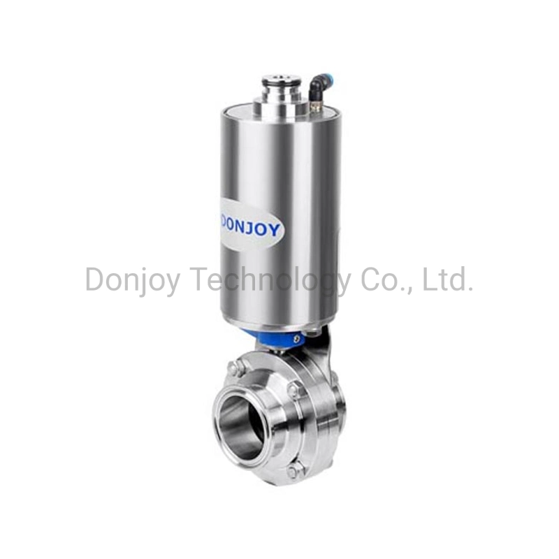 Stainless Steel Clamp Food Grade Butterfly Pneumatic Forged Valve