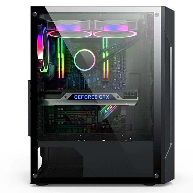 Высокий уровень корпус ATX корпуса ПК для игр со стеклянными RGB газа