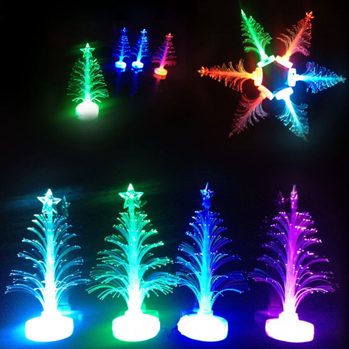 Mini Christmas Tree Tea Light LED Glow Christmas Tree Gifts Christmas Ornament