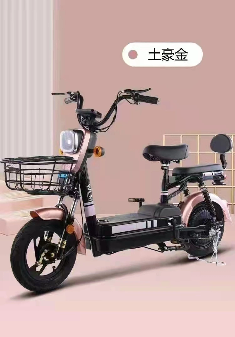 Pink Color Electric Bicycle Mini Ebike Non-Foldable Bicycle