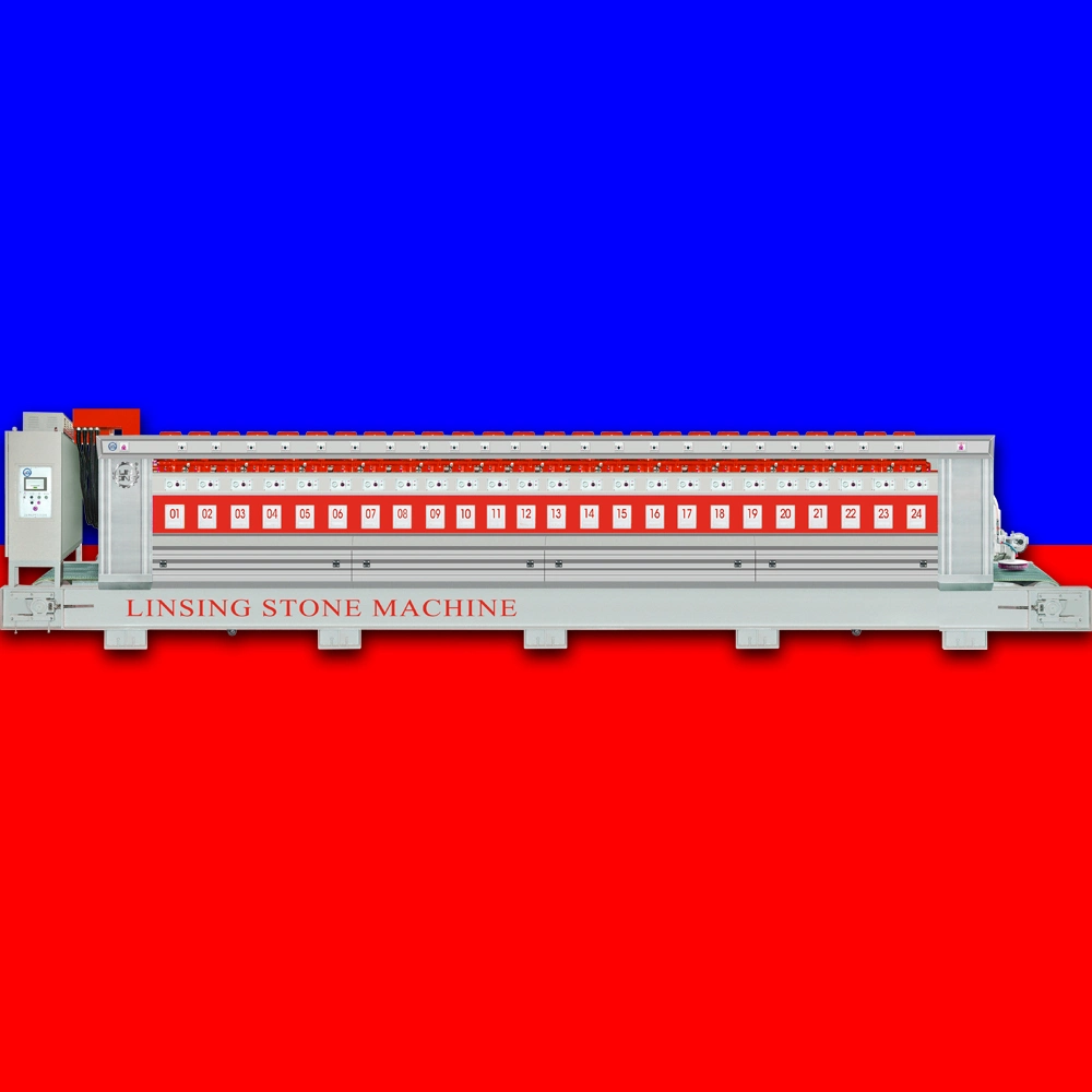 Machine automatique de meulage et de polissage de pierre pour ligne de polissage de dalles de granit et de marbre.