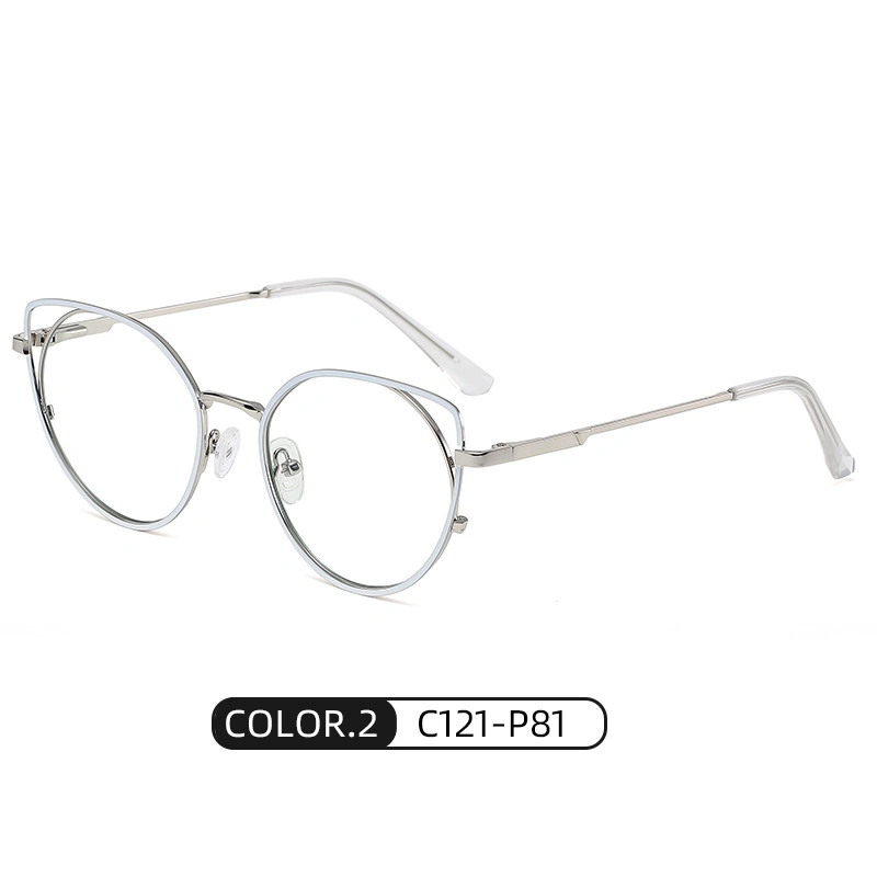 2023 Best Hot Selling Cat Eye Glasses Women New Design Cateye Wholesale/Supplier Trendy 2024 Fashion Metal Optical Frames