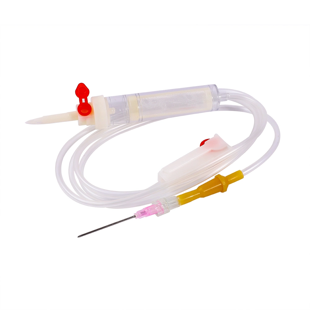 Kit de transfusion sanguine jetable avec kit de perfusion pour transfusion sanguine à aiguille Avec filtre