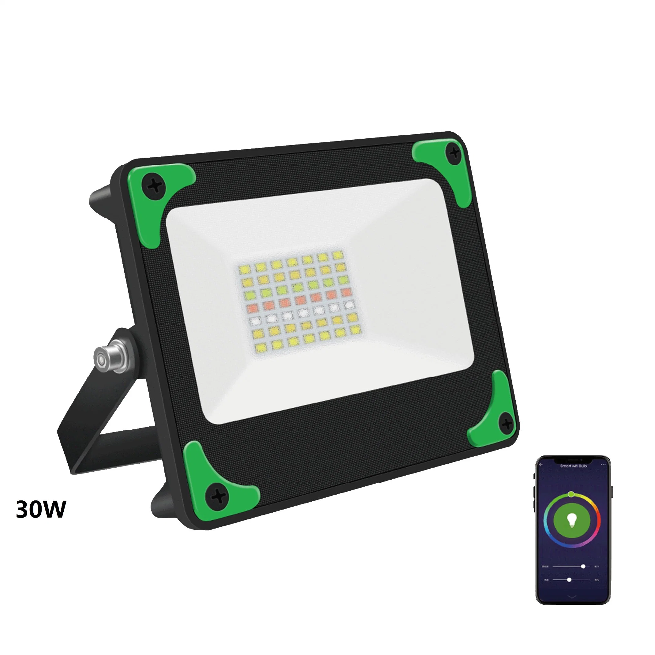 Smart Tuya 30W Bluetooth Floodlight RGB 3CCT Stepless Dimmable Light