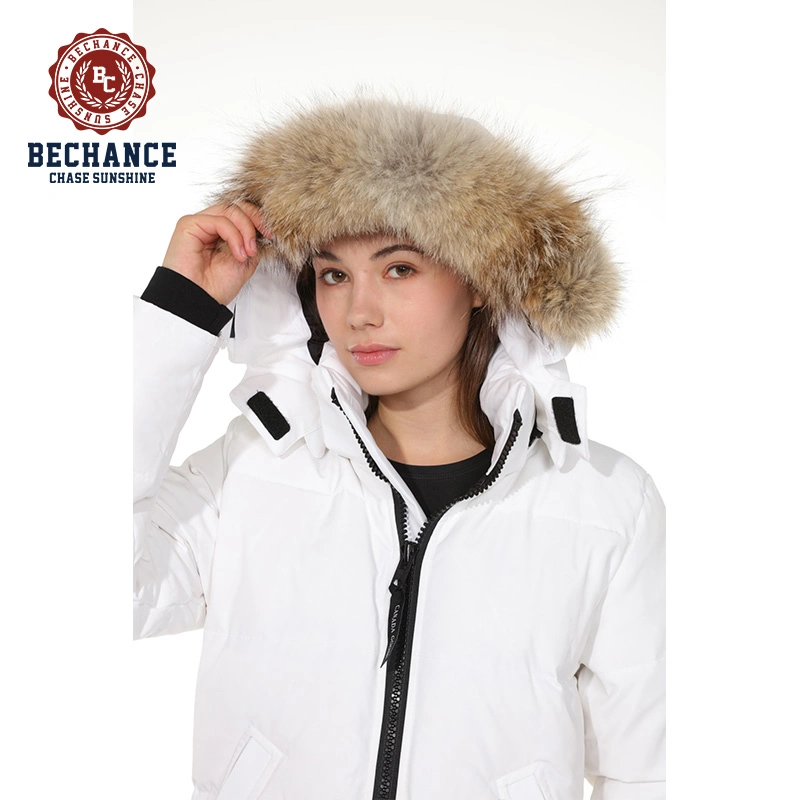 Women Canada Style Ex-Long Winter Jacket with Detachable Fur