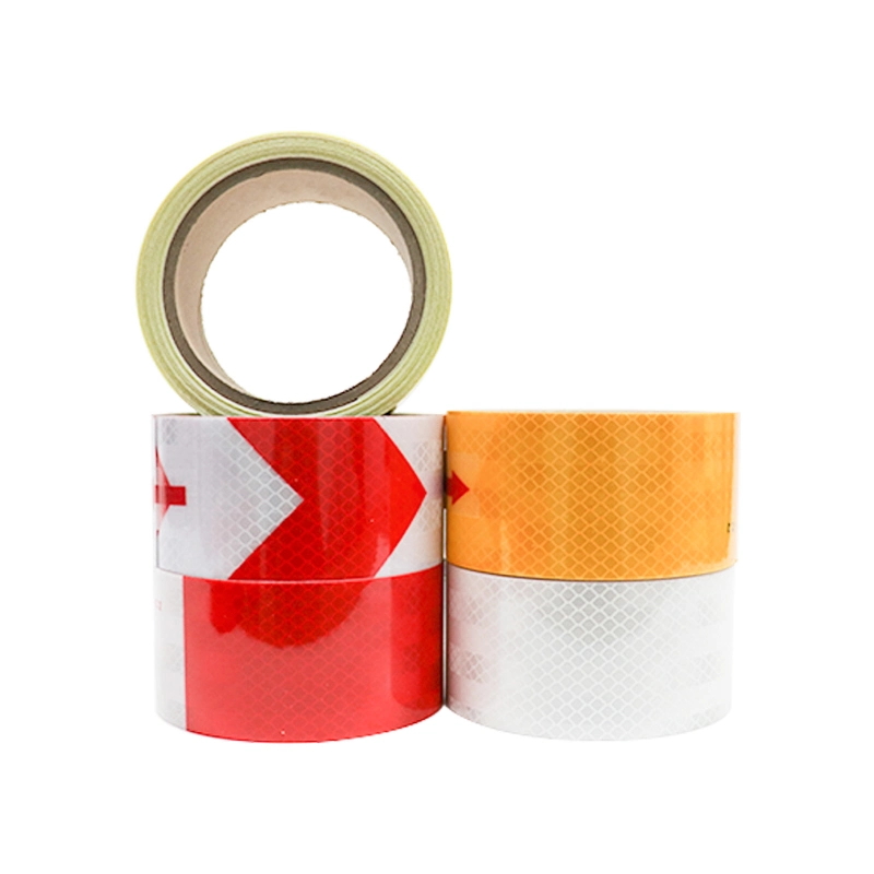 High Visibility PVC Honeycomb Red Arrow Barrier Ordinary Safety Reflective Tape