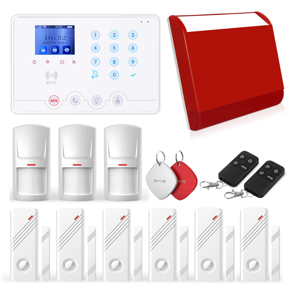 Neues Tuya-Alarmsystem mit Türsensor, Bewegungsmelder, Fernbedienung Steuerung GSM WiFi Alarm System Smart Home Security