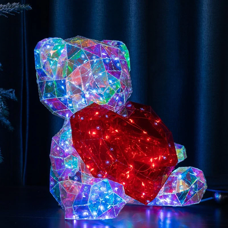 Levou Teddy Bear presentes de Natal LED de Natal Decoração de festa de casamento luzes parte decorativa dons de iluminação 2023 Produto de tendências de decoração