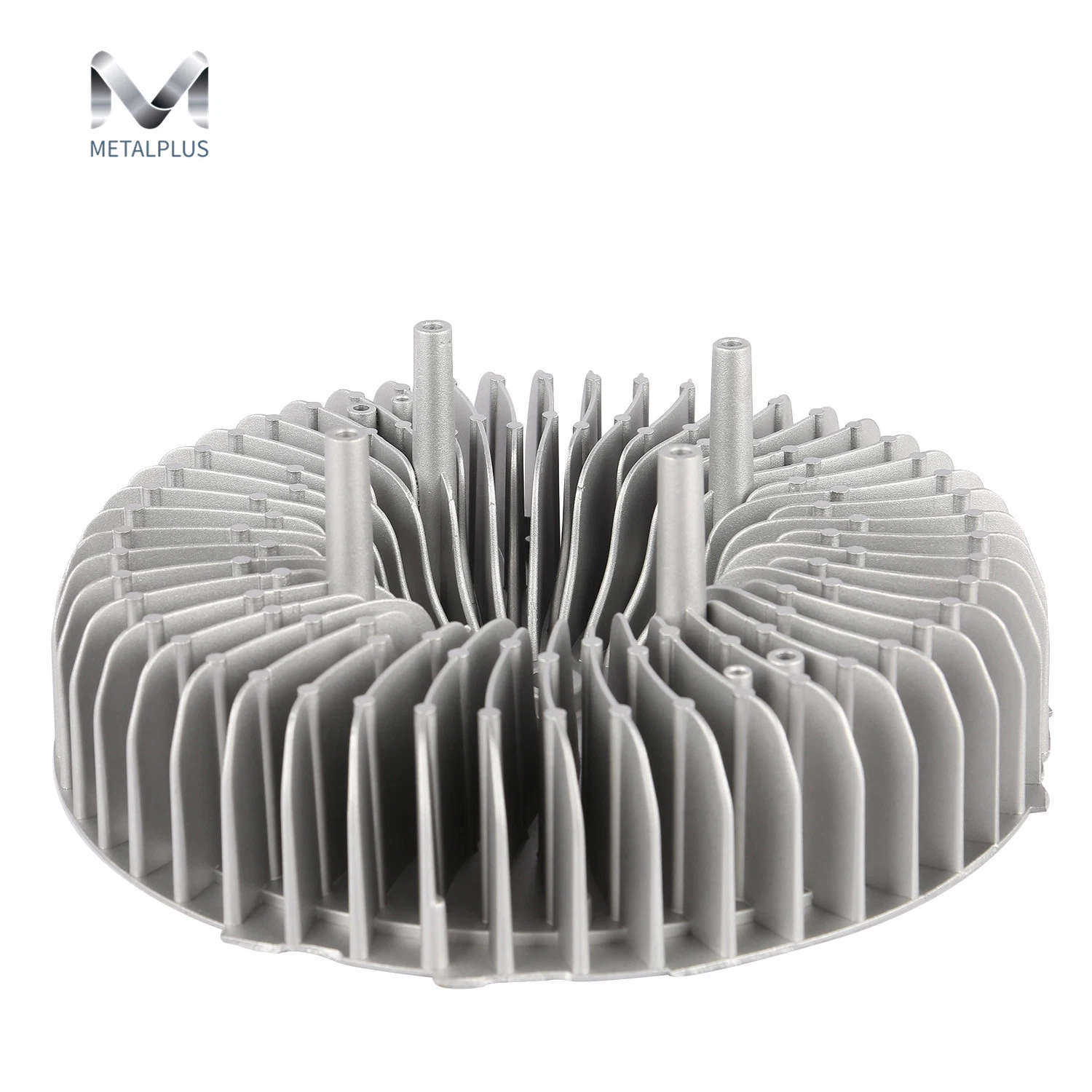 ADC12 White Powder Coated Cast Light Housing Die Casting Heat Sink Housing