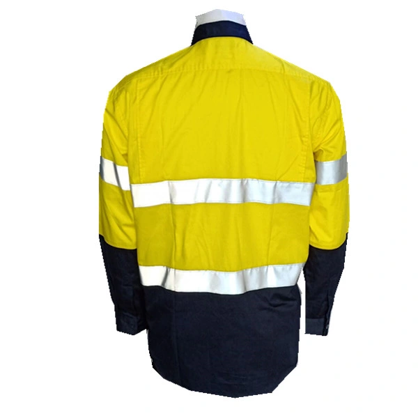 Long Sleeve Work Wear Safety Hi Vis Reflective Stripe Shirt