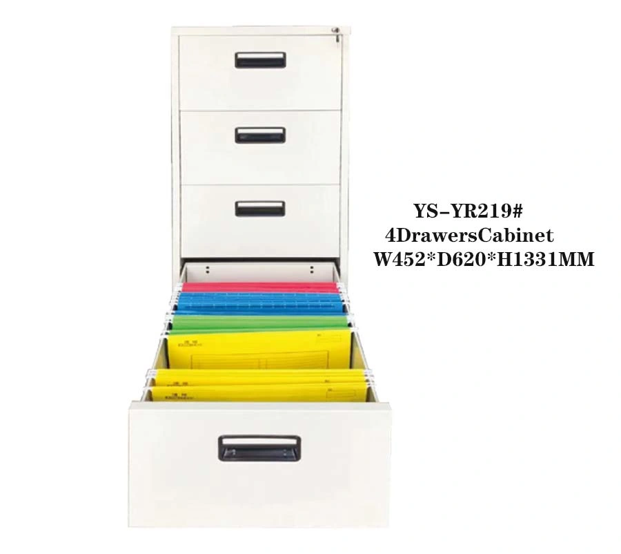 Office School Furniture White Metal Filing Cabinet Customized Moving Storage with Lock