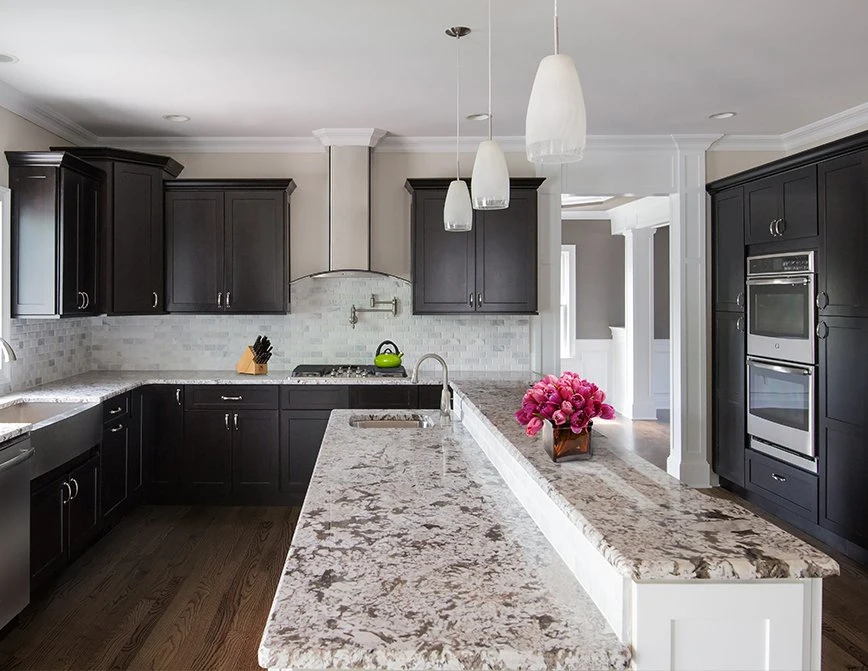 Luxury Black Melamine Modern Matte Acrylic Designs Kitchen Cabinets Sets