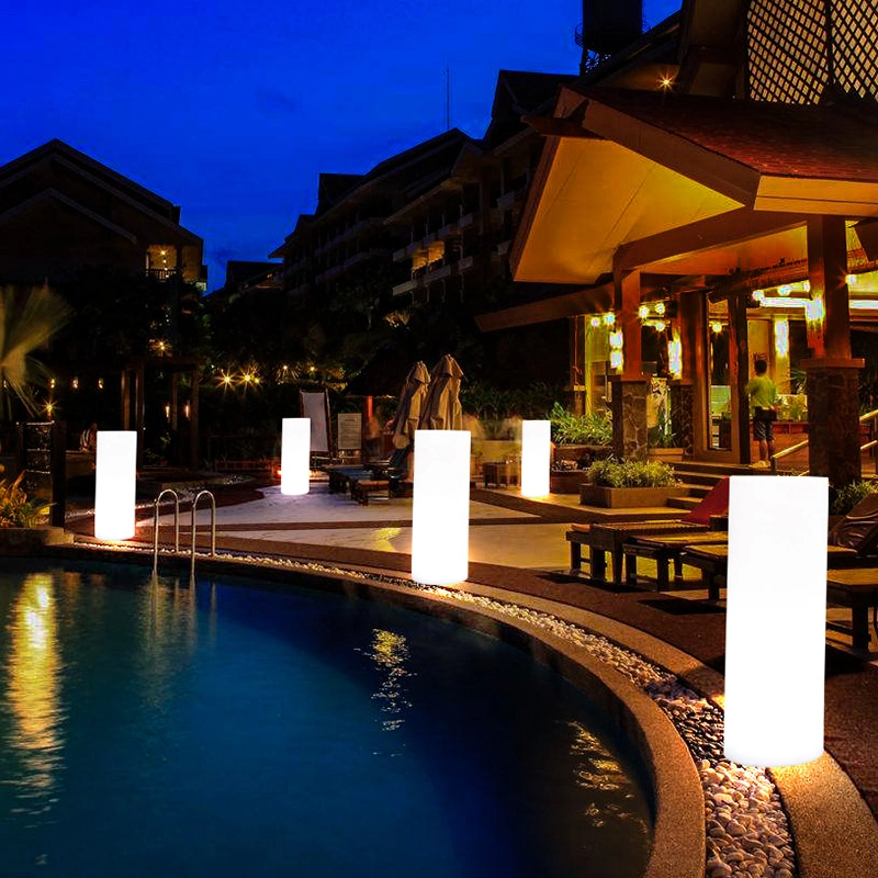 Illuminated LED Square Cylinde with Lighting for Events Weddings Parties Strip Light