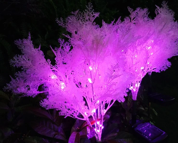 Outdoor Solar Powered LED Fantasy Fabric Rime Lighting Water Resist Decorative Lighting Garden Decoration