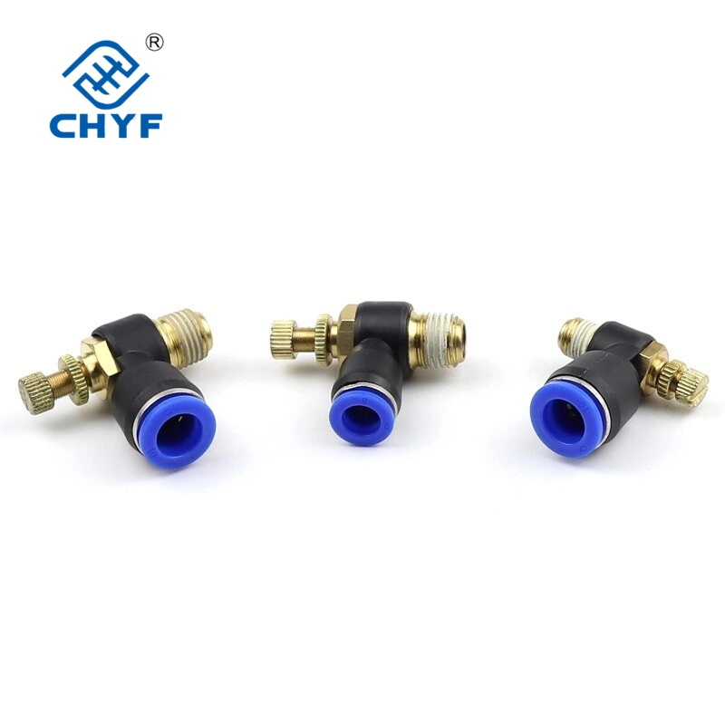 Pneumatic Male Gas Airflow Limit Valve Quick Connector Fittings SL 4 6 8 10mm SL6-M5 SL4-01 SL8-02 SL8-03