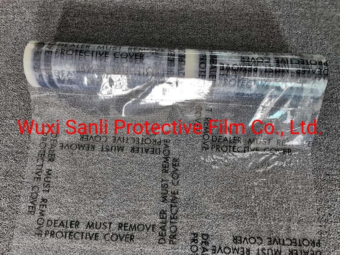 'Dealer Must Remove' Clear Auto Carpet Protective Film with Prints