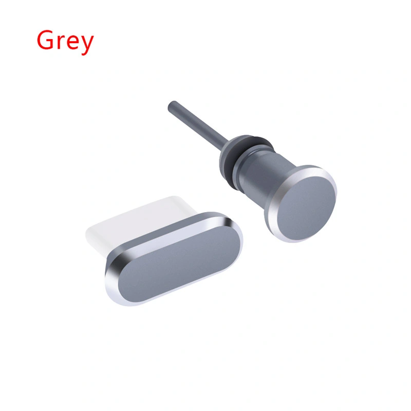 Colorful Metal Type C Charging Port Anti-Dust 3.5mm Earphone Jack Dust Plug for Samsung S10 Phone Accessories
