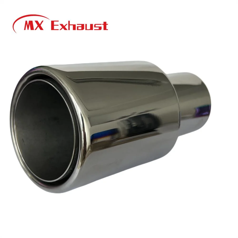 Auto Universal Single Double Wall Stainless Steel Tail Pipe Exhaust Muffler Tip Nozzle Tail Pipe