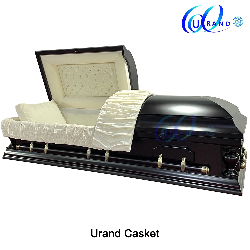 Black Matt Gloss Casket High quality/High cost performance Local Funeral Products Wooden Casket