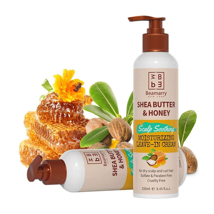 Fabrik Großhandel Haarpflege Shea Butter &amp; Honig Haar Private Label Custom Bio-Haar Leave-in-Creme