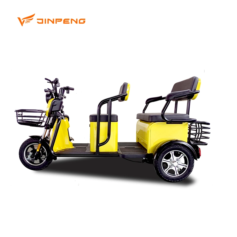 Tricycles électriques Jinpeng deux sièges trois passagers avec panier