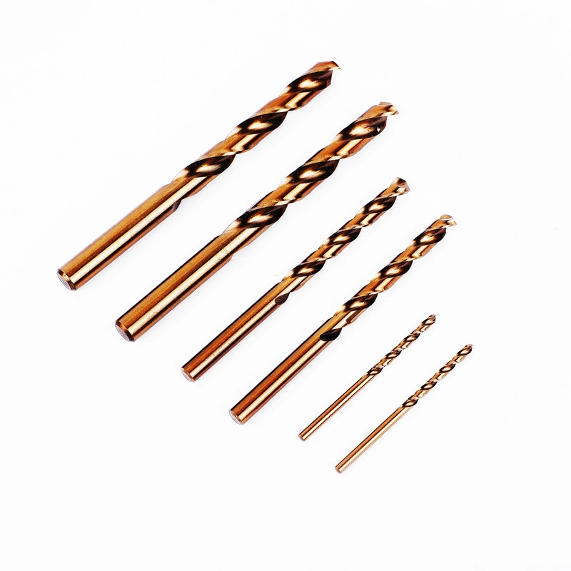 Jobber Length Drills HSS M35 Twist Drill Bits 5% Cobalt Fully Ground Golden Straight Shank Drills