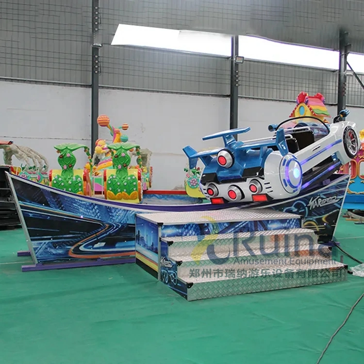 Niños Swing Parque de diversiones Juguetes Voladores caballo Paseo en coche para Parque infantil cubierto al aire libre