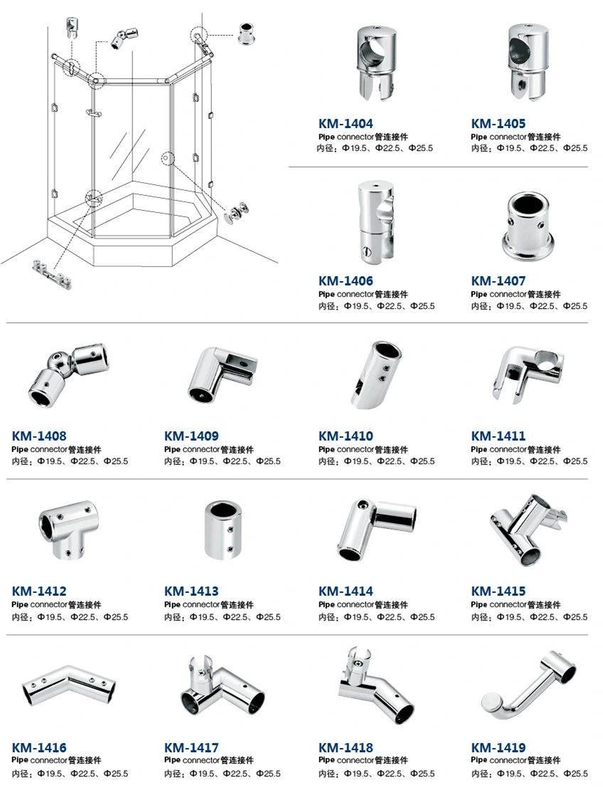 Stainless Steel Shower Header Clip to Hold Three Pipes Together