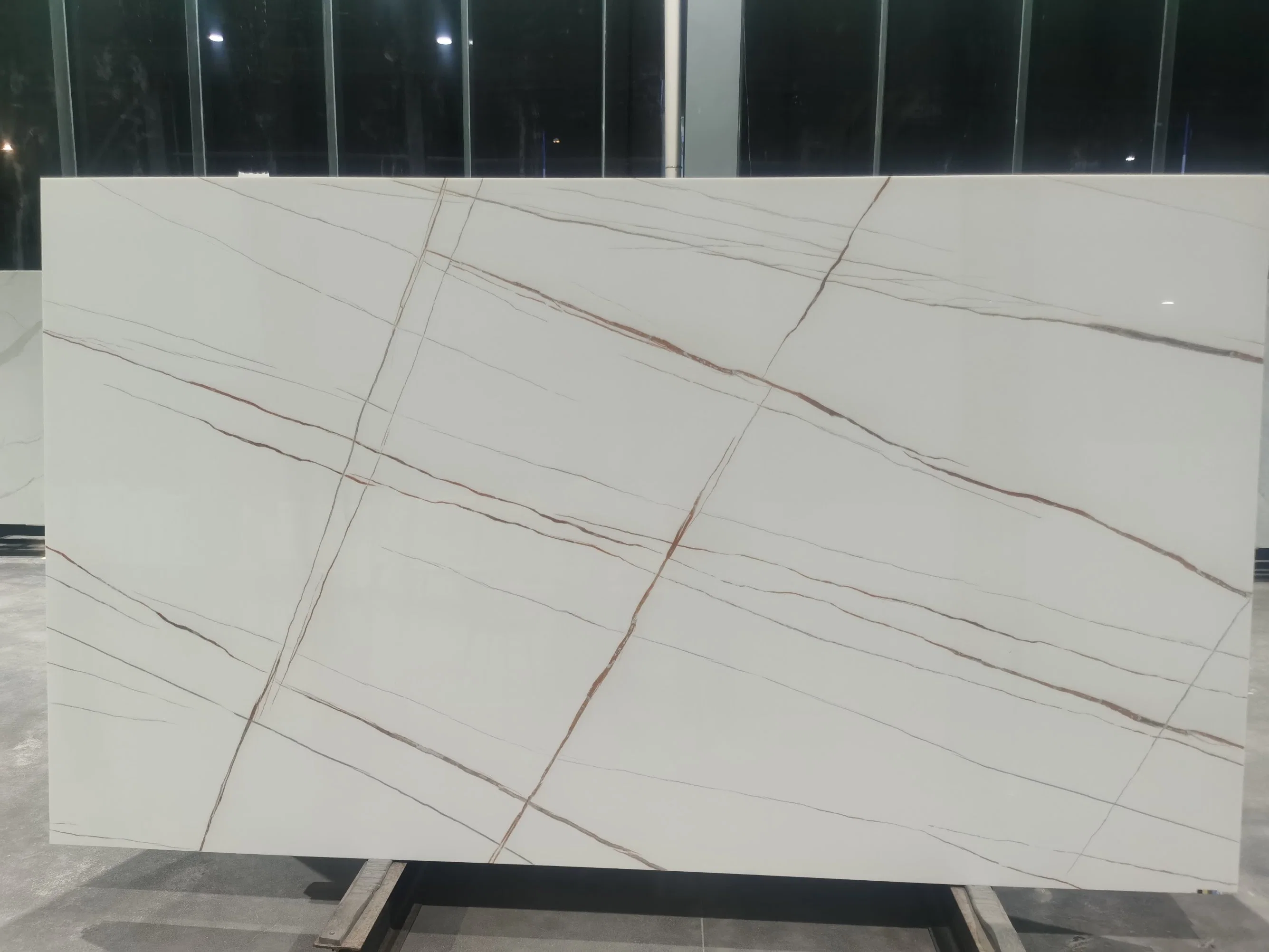 Crystal White Crystallized Glass Marble for Countertop