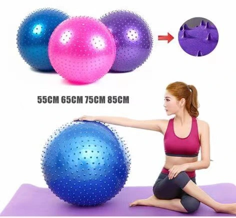 55cm/65cm/75cm/85cm Home Gym Anti- Burst Spiky Massage Function Yoga Ball with Pump