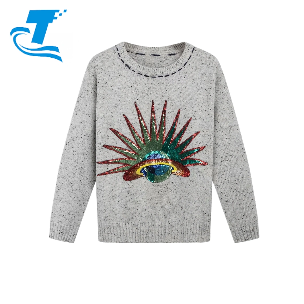 Neue Styles Beadwork Fashion Damen Pullover Aus Wolle Und Baumwolle