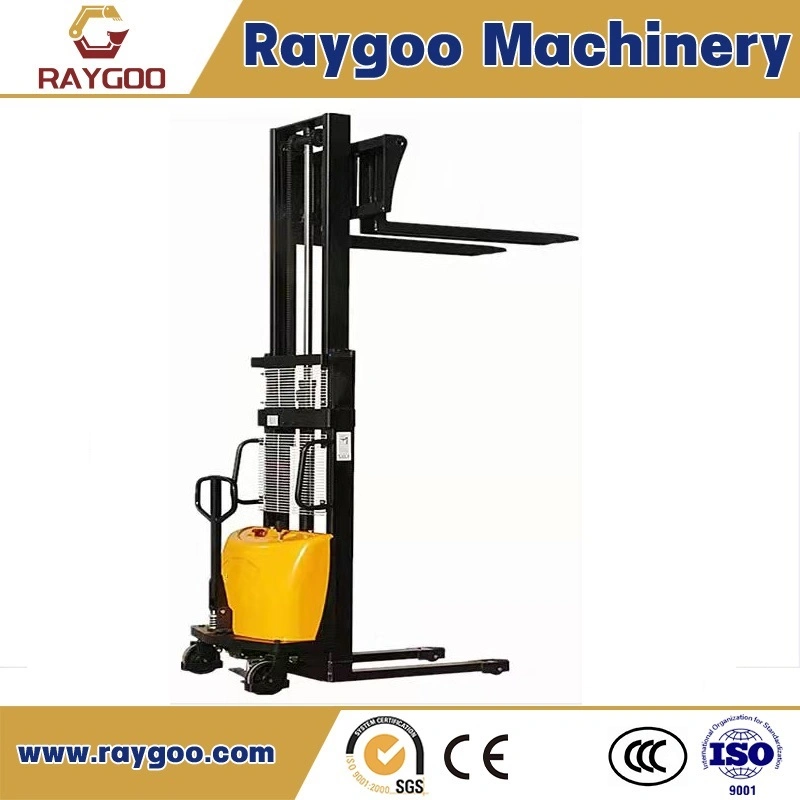 2000kg Warehouse Industrial Walking Stand up Manual Hand Electric Powered Narrow Aisle Order Picker Pallet Stacker Battery Forklift with TUV GS CE Tested