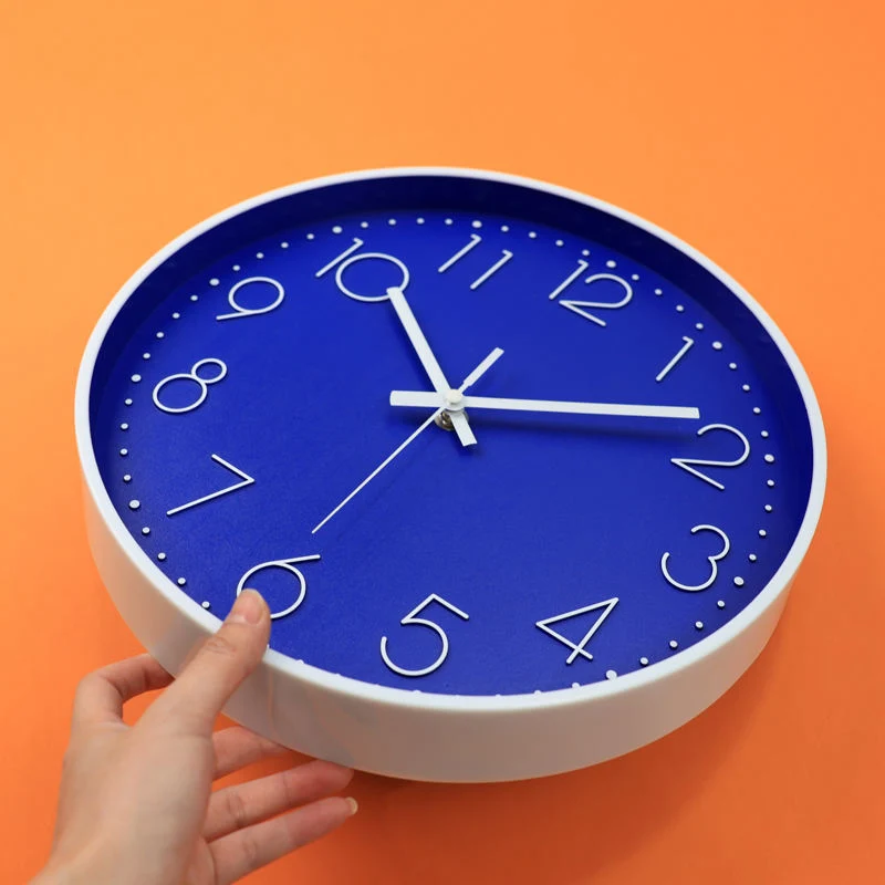 Economical Custom Design 8-Inch Simple Home Decoration Round 3D Wall Clock Desk Table Clock