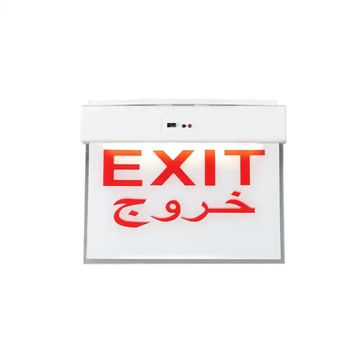 Wholesale Price 3W Non Maintained Fire Escape Edge-Lit Exit Sign Supplier