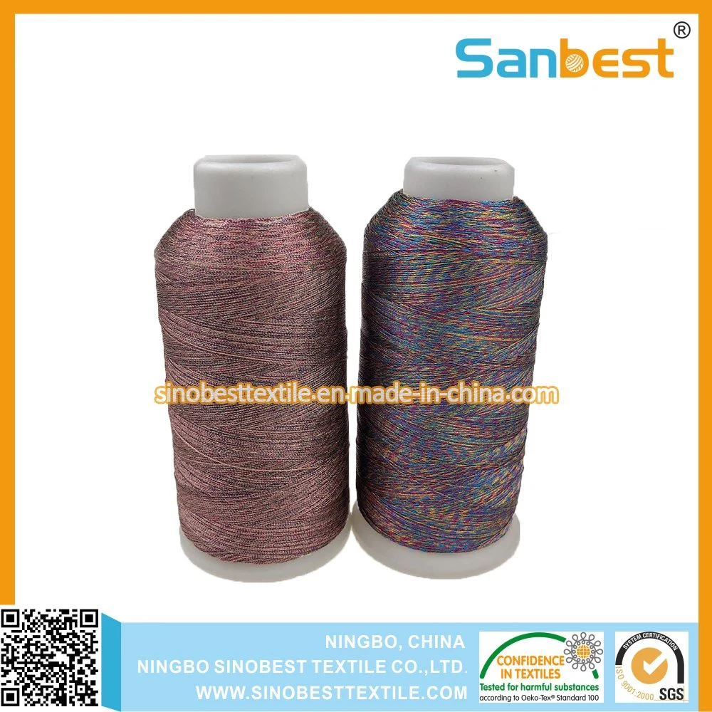 3 Plies Multicolor Metallic Embroidery Thread for DIY Crafts