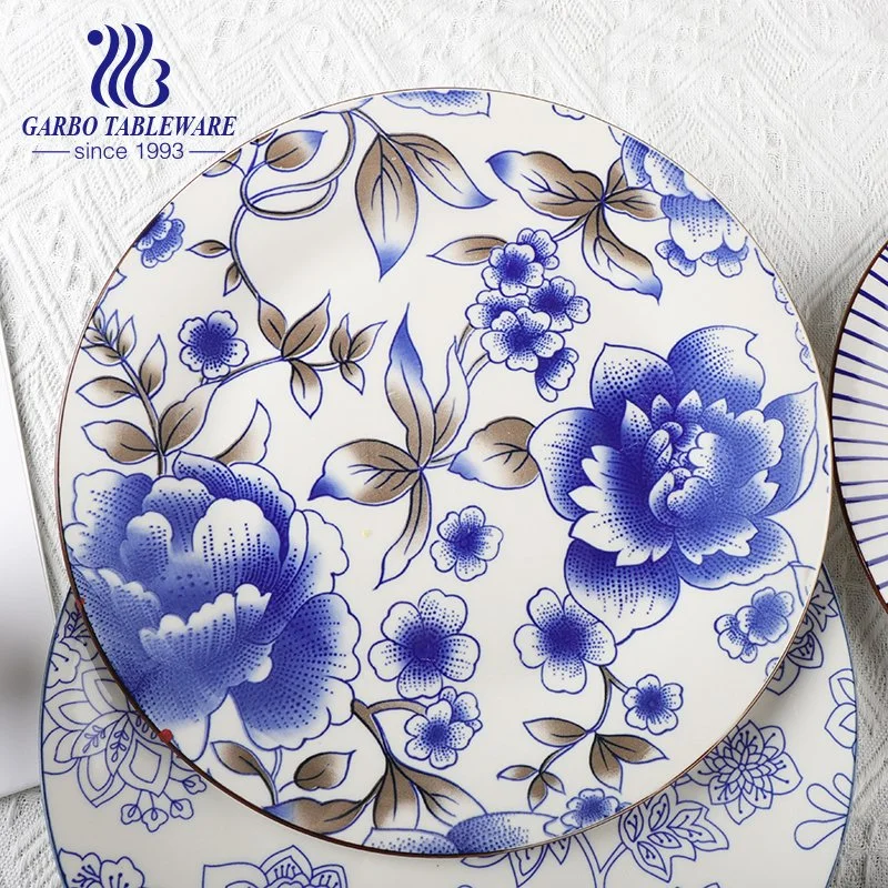 10.5 Inch Dinner Plate for Food Serving Hot Selling Decor Glazed Dinner Plate Tableware Stoneware Round Shape Food Serving Dish