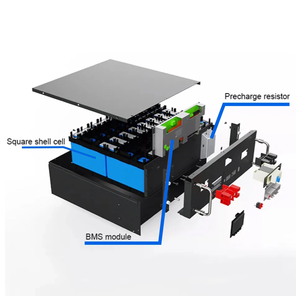 51.2V100ah Li-ion de litio LiFePO4 almacenamiento de energía solar montado en pared Batería