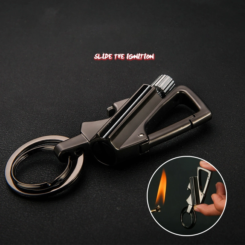 2020 Funny Key Ring Jet Lighter Butane Turbo Torch Lighter Strong Draw Ring