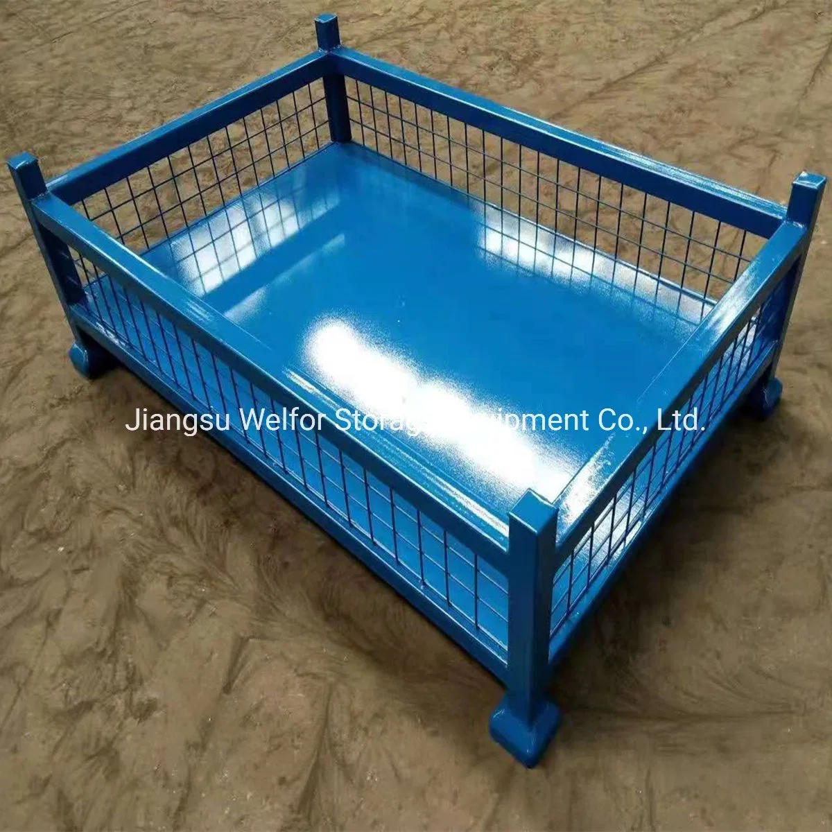 Stackable Collapsible Steel Wire Mesh Pallet Container with Heavy Duty